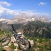 peaked mountain biking