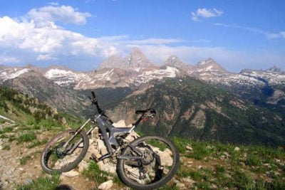 peaked mountain biking